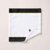Beau papillon sur monogramme noir et blanc (Gant de toilette)