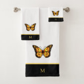 Beau papillon sur noir & blanc Monogrammed (En situation)