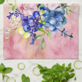 Beau Pastel Floral Arrangement serviette de cuisin (Plié)