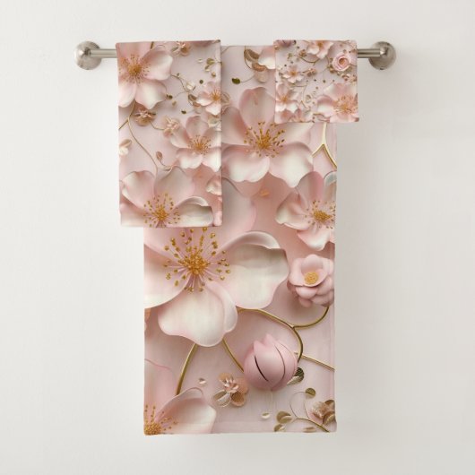 Beau Pastel Rose Doux Floral (En situation)