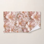 Beau Pastel Rose Doux Floral (Serviette à main)