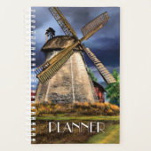 Beau paysage de moulin à vin Pays-Bas - Dessin (Devant)