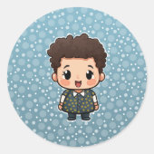 Beau petit autocollant garçon (Devant)