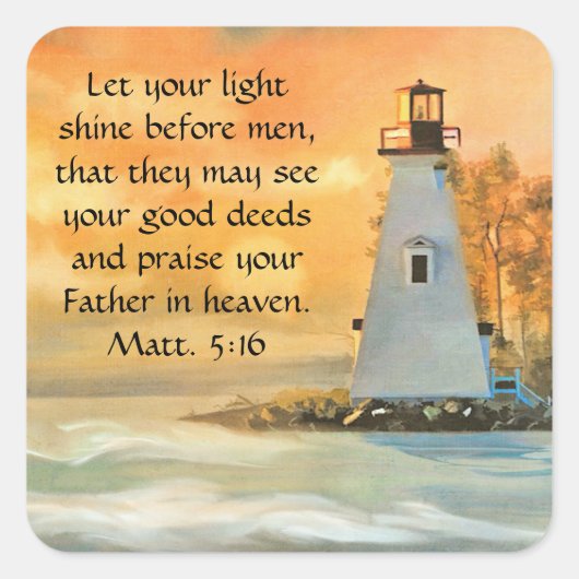 Beau phare Bible Verse Sticker (Devant)
