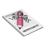 BEAU PINCILE ROSE DANS Carnet photo Spiral (Côté Droit)