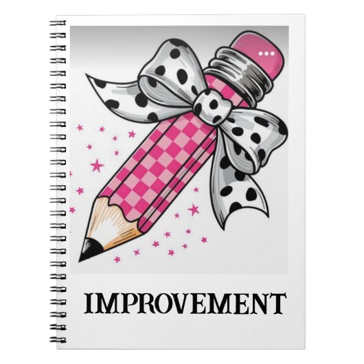 BEAU PINCILE ROSE DANS Carnet photo Spiral (Devant)