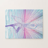 Beau Pink & Blue Vrikshasana Yoga Puzzle (Horizontal)