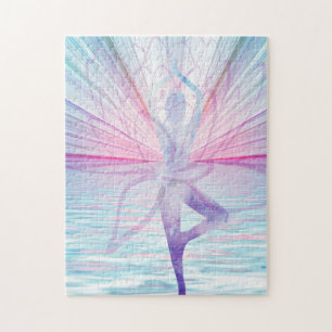 Beau Pink & Blue Vrikshasana Yoga Puzzle