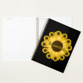 Beau planificateur Floral Sunflower Calendrier (Devant avec enveloppe)
