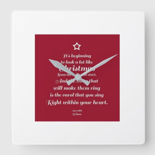 "BEAU POÈME DE NOËL" HORLOGE DE NOËL (Recto)