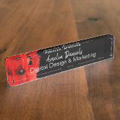 Beau Poppy rouge sur plaque noire (Taille)