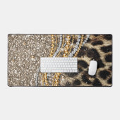 Beau Poster de animal tendance Leopard Faux (Clavier et souris)