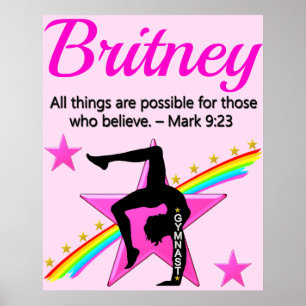 BEAU POSTER PERSONNALISÉ CHRÉTIEN GYMNAST