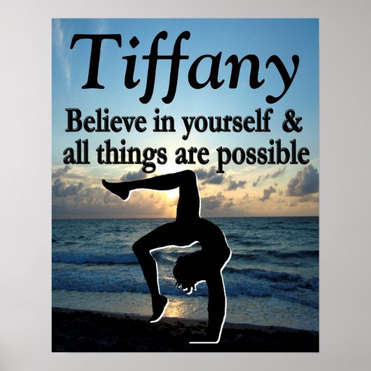 BEAU POSTER PERSONNALISÉ DE FILLE DE GYMNAST (Devant)