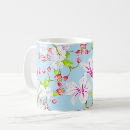 Beau printemps sur une Mug (M, C) (Devant gauche)