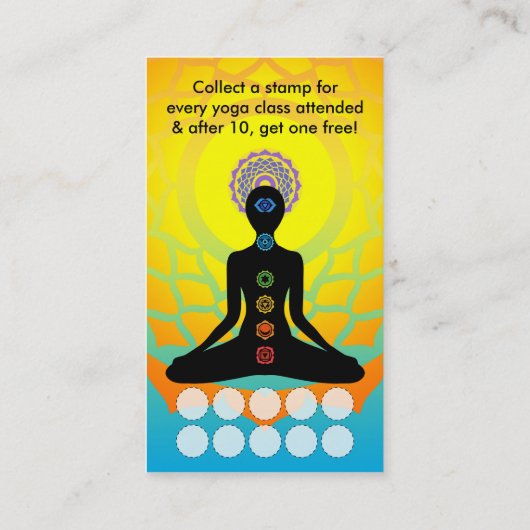 beau programme de fidélité de yoga des chakras (Dos)