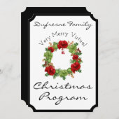 Beau programme de Noël virtuel Invitation (Devant / Derrière)