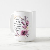Beau Psaume 91 Mug de café floral (Devant gauche)