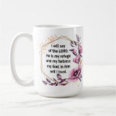 Beau Psaume 91 Mug de café floral (Gauche)