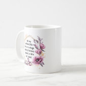 Beau Psaume 91 Mug de café floral (Devant gauche)
