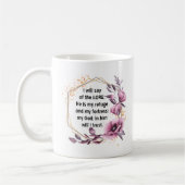 Beau Psaume 91 Mug de café floral (Gauche)