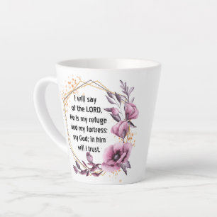 Beau Psaume 91 Mug latte floral