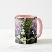 Beau Purple Iris Fleur Floral Log You Mug (Devant droit)