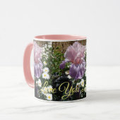 Beau Purple Iris Fleur Floral Log You Mug (Devant gauche)