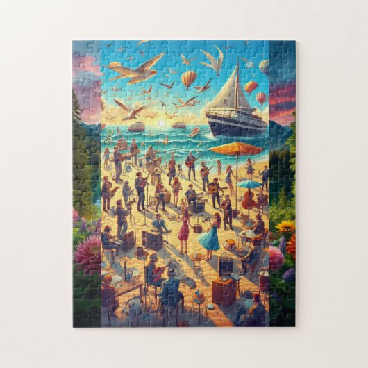 Beau Puzzle avec des chanteurs et la nature (Vertical)