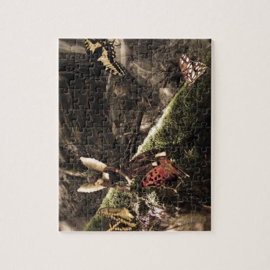 Beau puzzle de fée de papillon (Vertical)