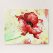 Beau Puzzle de pavot - Peinture Aquarelle (Horizontal)