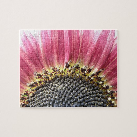 Beau Puzzle de tournesol rose (Horizontal)