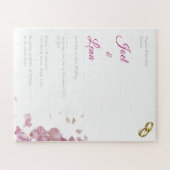 Beau Puzzle Floral Faire-part de mariage (Horizontal)