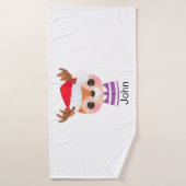 Beau Reindeer Noël Animal d'hiver (Serviette de bain)