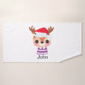 Beau Reindeer Noël Animal d'hiver (Serviette de bain)