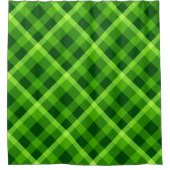 Beau rideau de douche à plaid vert arbre (Devant)
