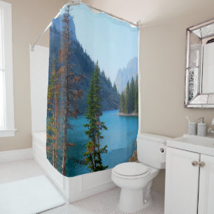 Beau rideau de douche de paysage
