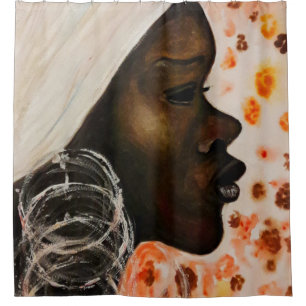 Beau rideau de douche pour femme africaine