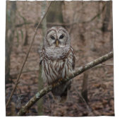 Beau rideau en douche d'impression de hibou barré (Devant)