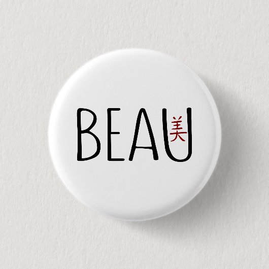 Beau Ronde Button 3,2 Cm (Voorkant)