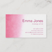 Beau Rose aquarelle Cartes de visite (Dos)