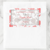 Beau rose blanc motif floral Étiquettes de produit (Sac)