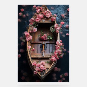 Beau Rose Boat Acrylique