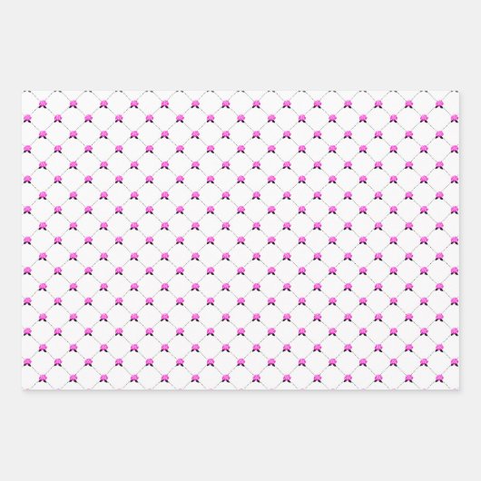 Beau Rose & Coeurs Envelopper les feuilles de papi (Devant)