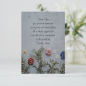 Beau Rose coloré Cartes de remerciements (Debout devant)