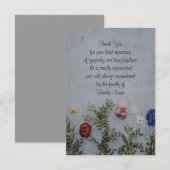Beau Rose coloré Cartes de remerciements (Devant / Derrière)