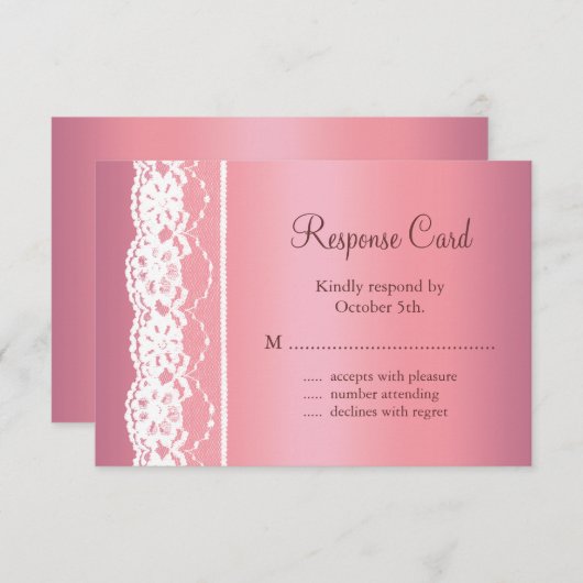 Beau Rose Gold RSVP (Devant / Derrière)