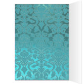 BEAU ROSE ROSE ROSE AQUA BLEU DAMASK FRE des mères (Intérieur (Gauche))