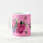 Beau Rose Sketch Coffee Mug (Devant gauche)