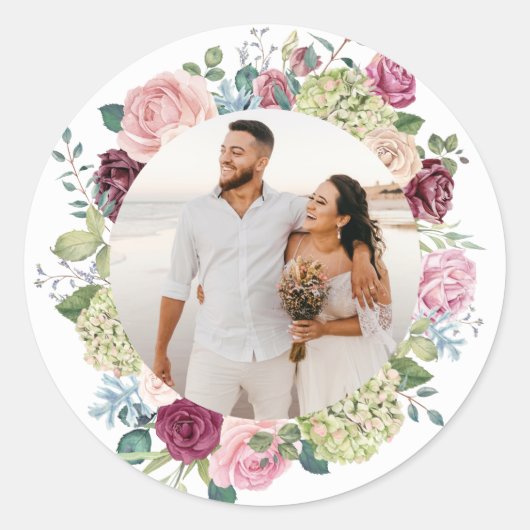Beau Rose Spray Mariage photo Sticker (Devant)